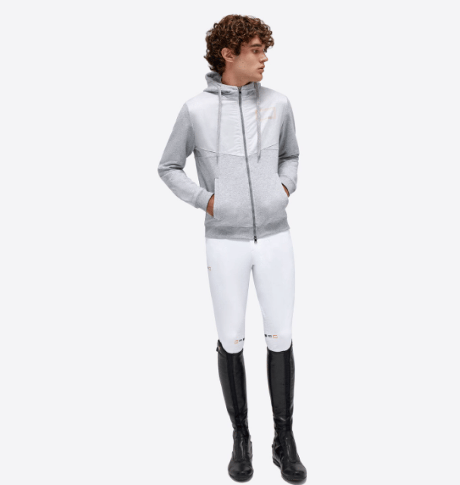 RG COTTON /NYLON HOODED ZIP SWEATSHIRT 8000 GREY