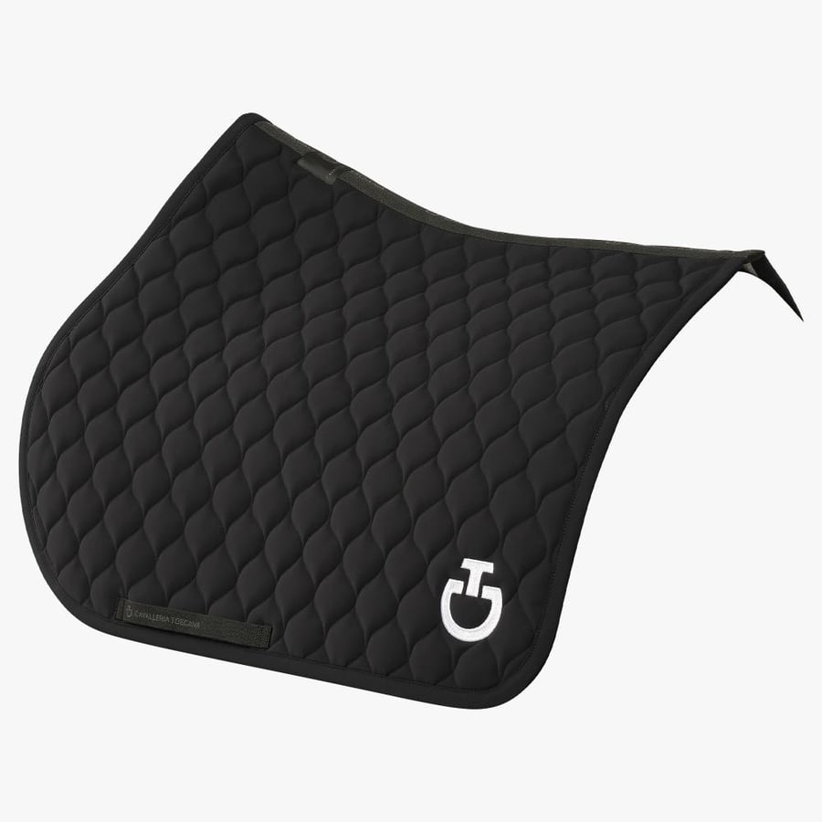 CT CIRCULAR QUILTED JERSEY JUMPING SADDLE PAD  9999 BLACK