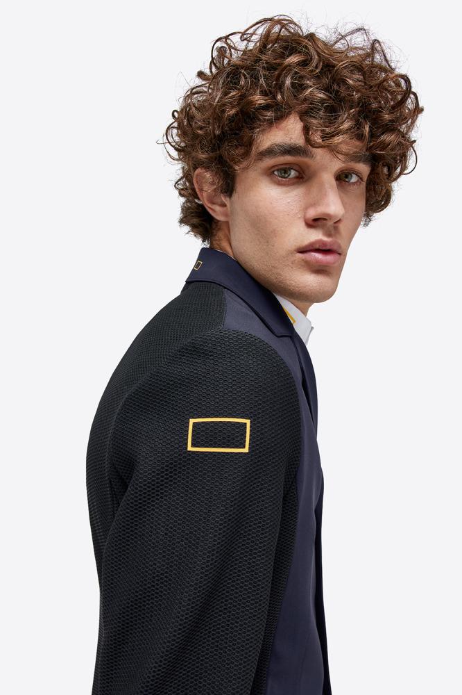 RG JERSEY AND MESH RIDING JACKET 7901 NAVY BLUE