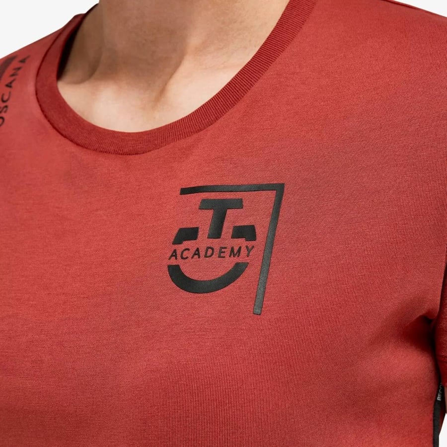 CT ACADEMY COTTON T-SHIRT W/ LOGO PIPING 3D00 RED