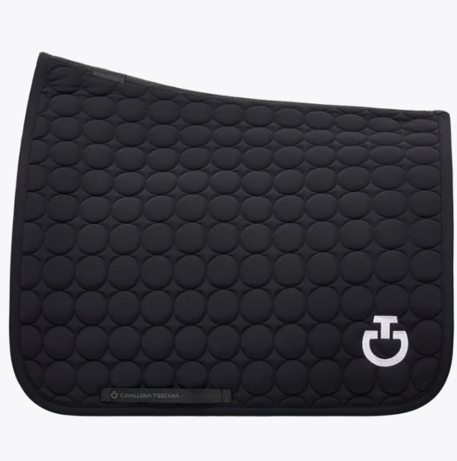 CT CIRCLE QUILTED DRESSAGE SADDLE PAD 9999 BLACK