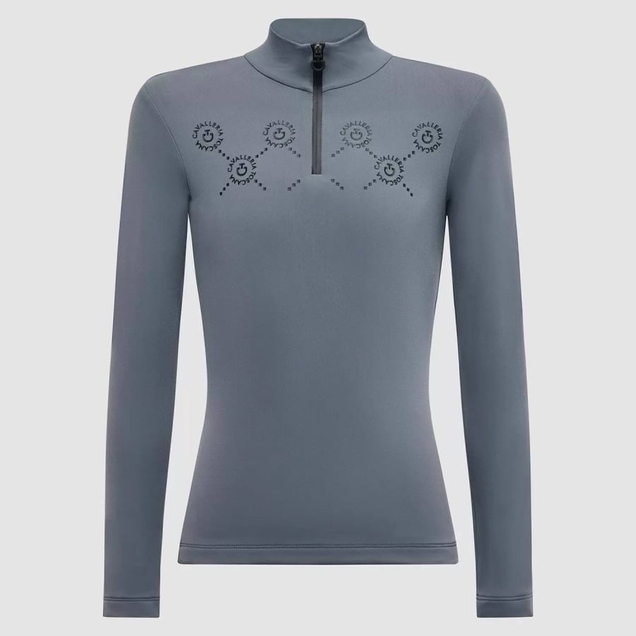 CT MINI ORBIT PRINT JERSEY FLEECE L/S ZIP TURTLENECK  8980