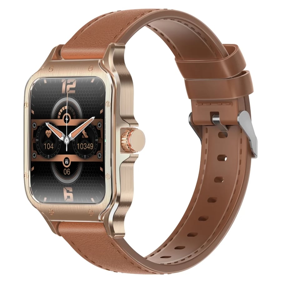 بروميت -  (XWatch-RM) - ساعة ذكية بشاشة AMOLED منحنية - ذهبي