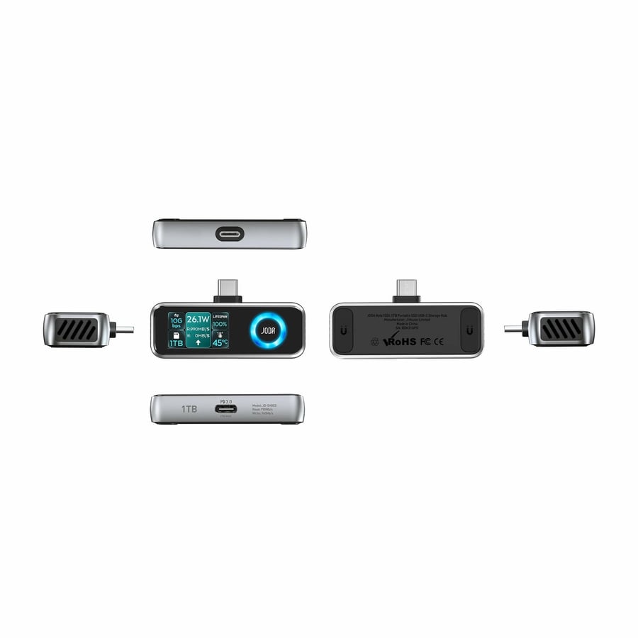 جودا - وحدة تخزين هاردسك SSD محمولة 1024 بايت بسعة 1 تيرابايت بمنفذ USB-C