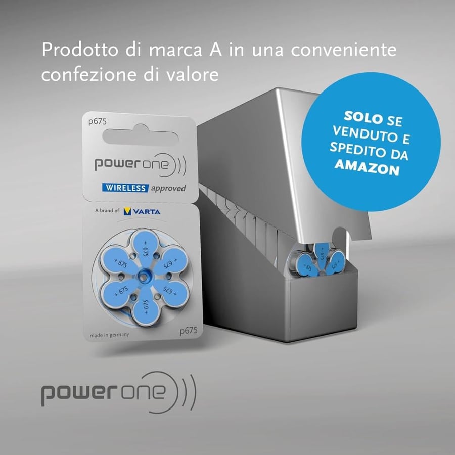 علبة بطارية سماعة الاذن باور وان الماني power one p675