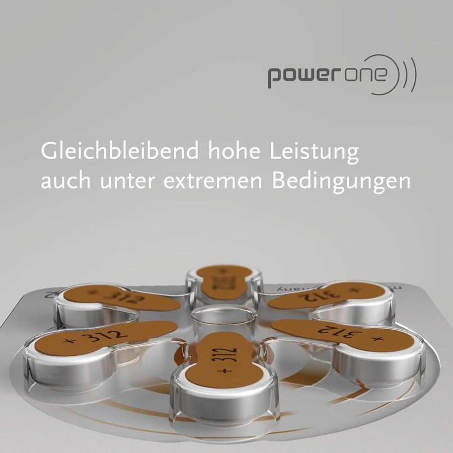 علبة بطارية سماعة الاذن باور وان الماني power one p312