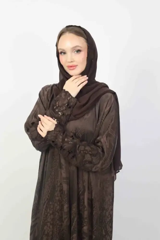 حرير مغسول بني مع جوبير