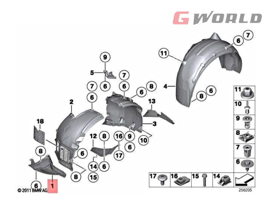 كور الرفرف المثلث BMW F01 F02 LCI