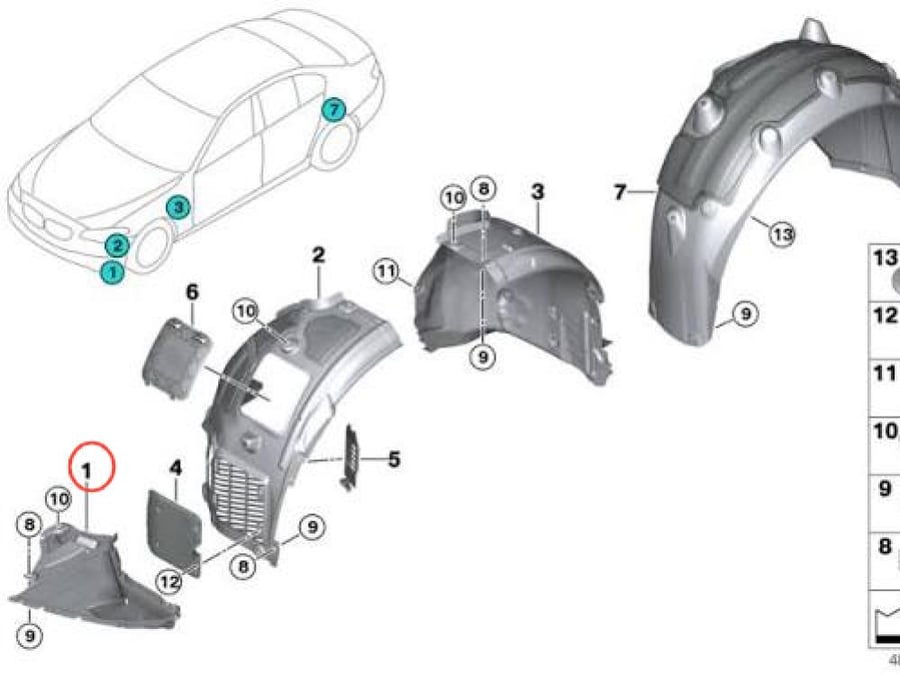 كور مثلث BMW G11 G12 M TECH