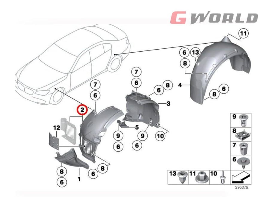 كور رفرف أمامي BMW F01 F02