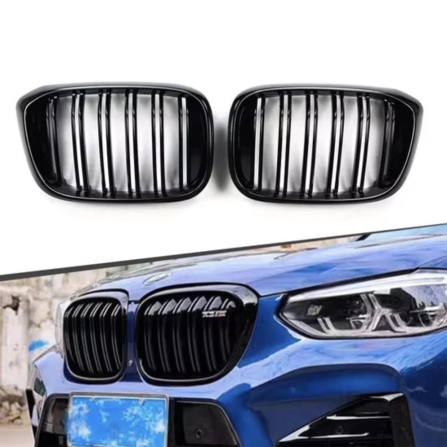 طقم شبك امامي BMW G01 G02 X3 X4 M LOOK BLACK