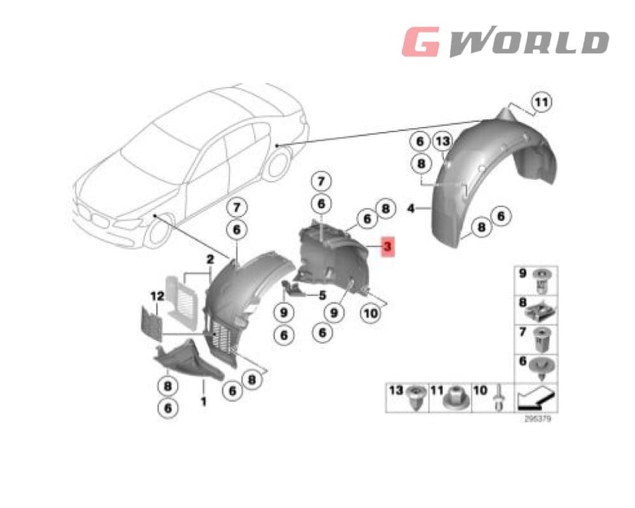 كور رفرف أمامي BMW F01 F02