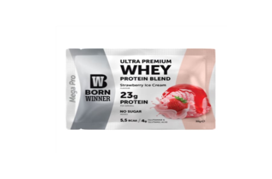 Born Winner Whey Protein Powder – Strawberry 30g