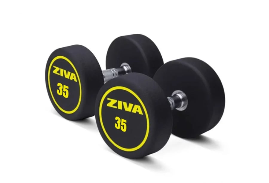ZIVA Performance Rubber Dumbbells 35 kg