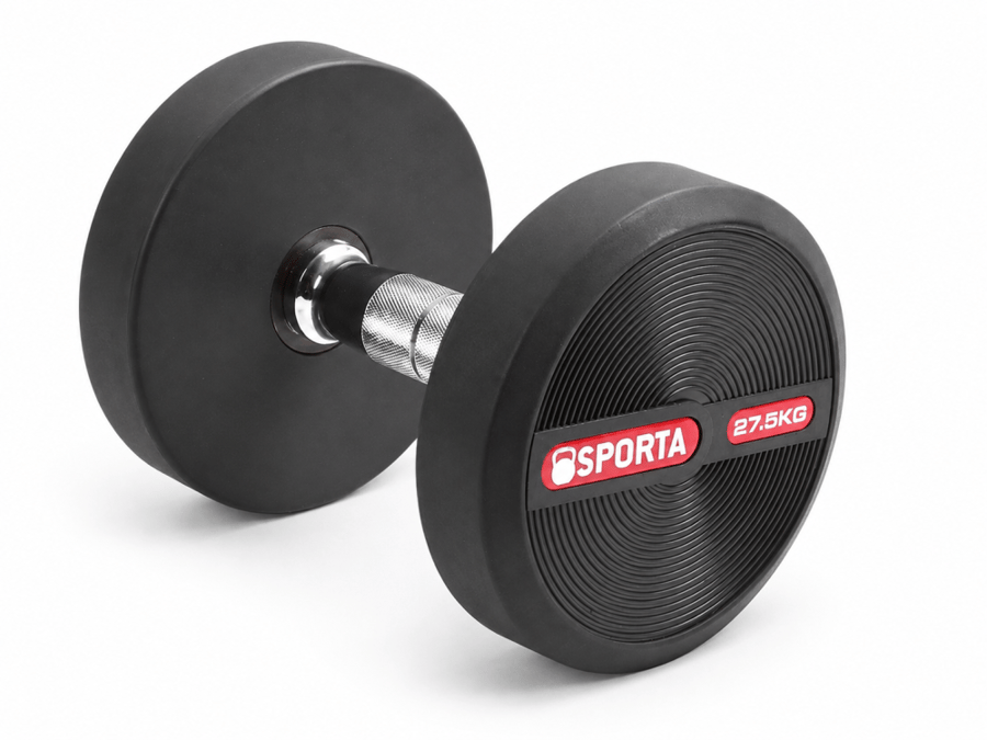 Sporta 27.5kg Rubber Dumbbell Set