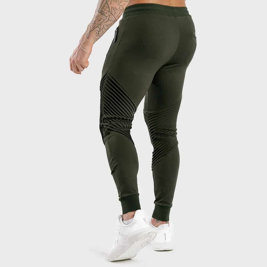 Squat Wolf Statement Men's Ribbed Jogger Pants