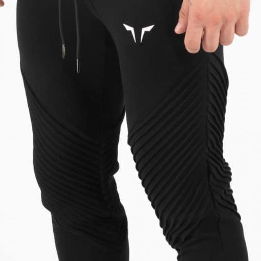 Squat Wolf Statement Men's Ribbed Jogger Pants