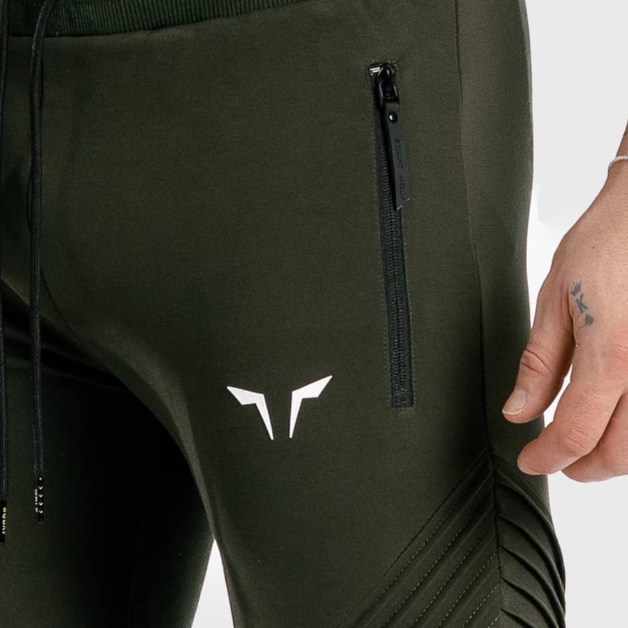 Squat Wolf Statement Men's Ribbed Jogger Pants