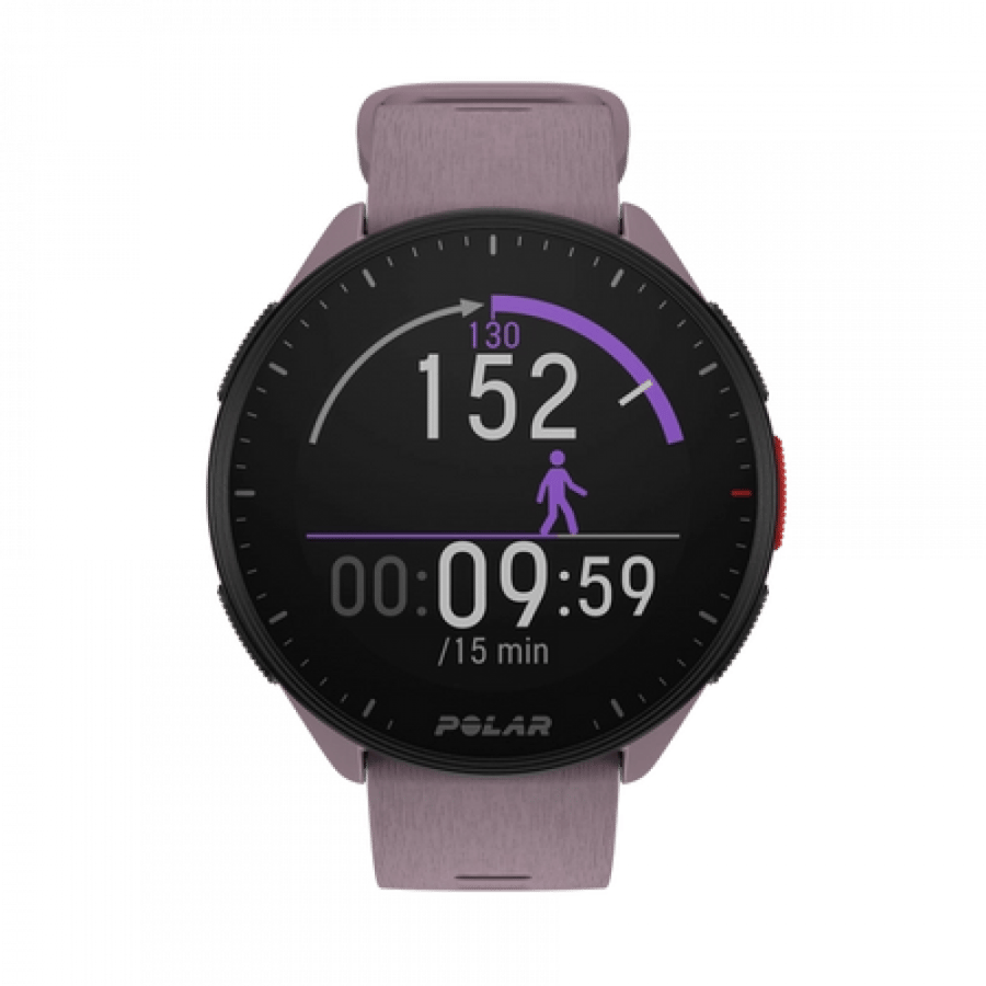 Light purple Polar Pacer running watch