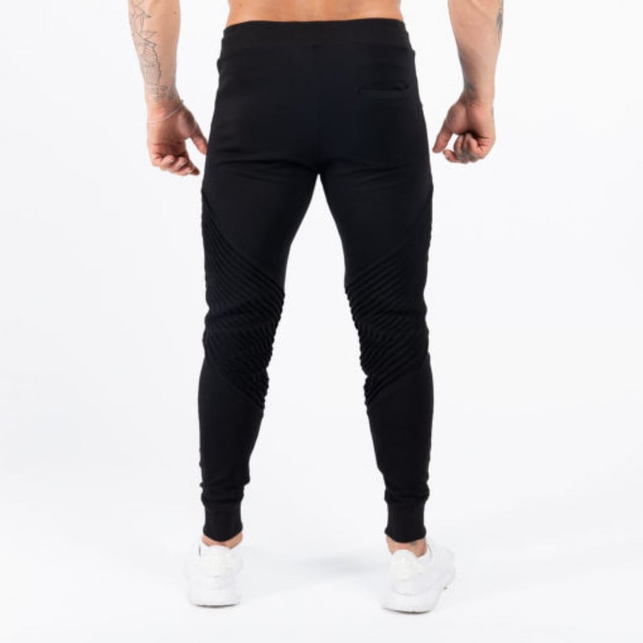 Squat Wolf Statement Men's Ribbed Jogger Pants
