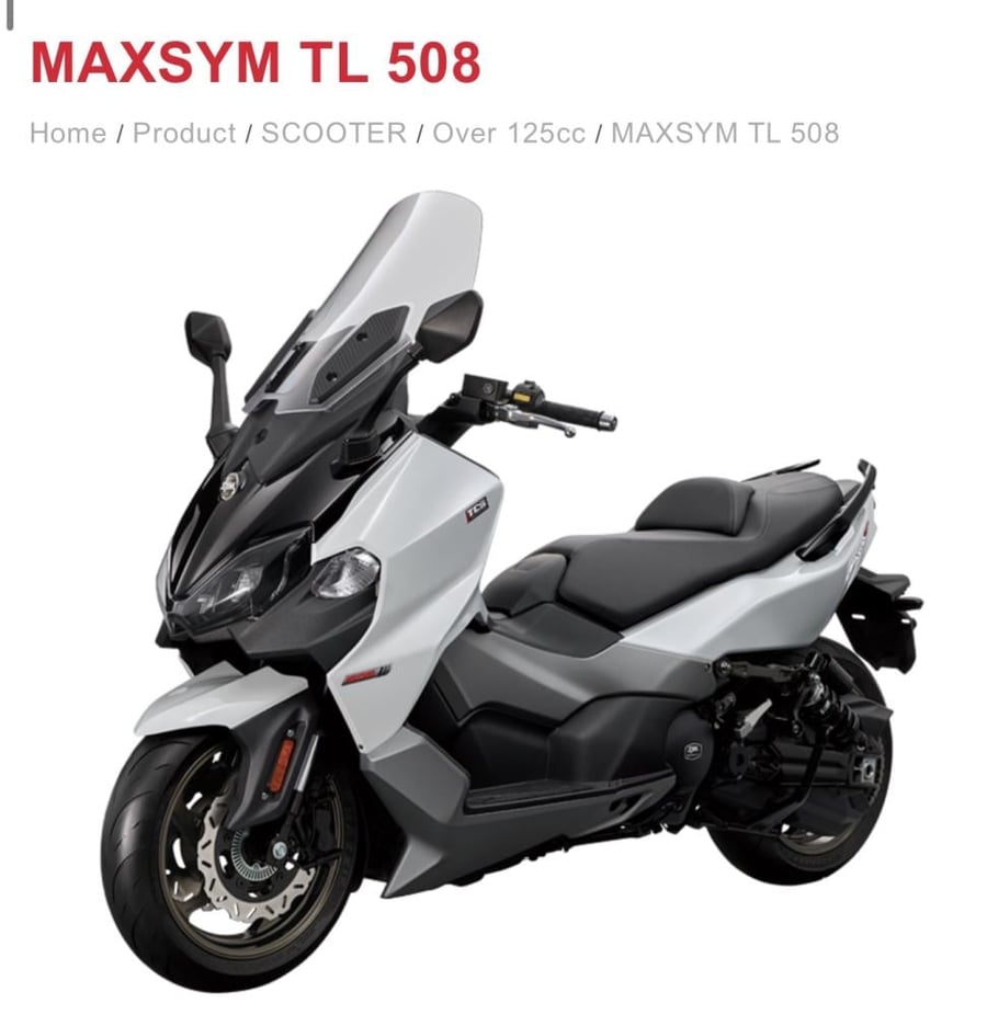 دراجة cc508 TL SYM اللون الابيض