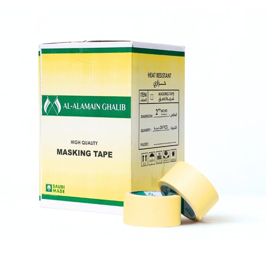 Yellow Masking Tape (2" × 16 Yards) – Carton of 24 Rolls (VAT Included)