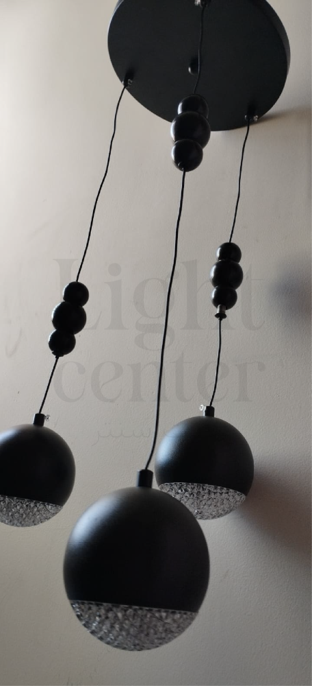 ثريا علاقي مودرن صحن أسود ثلاثي