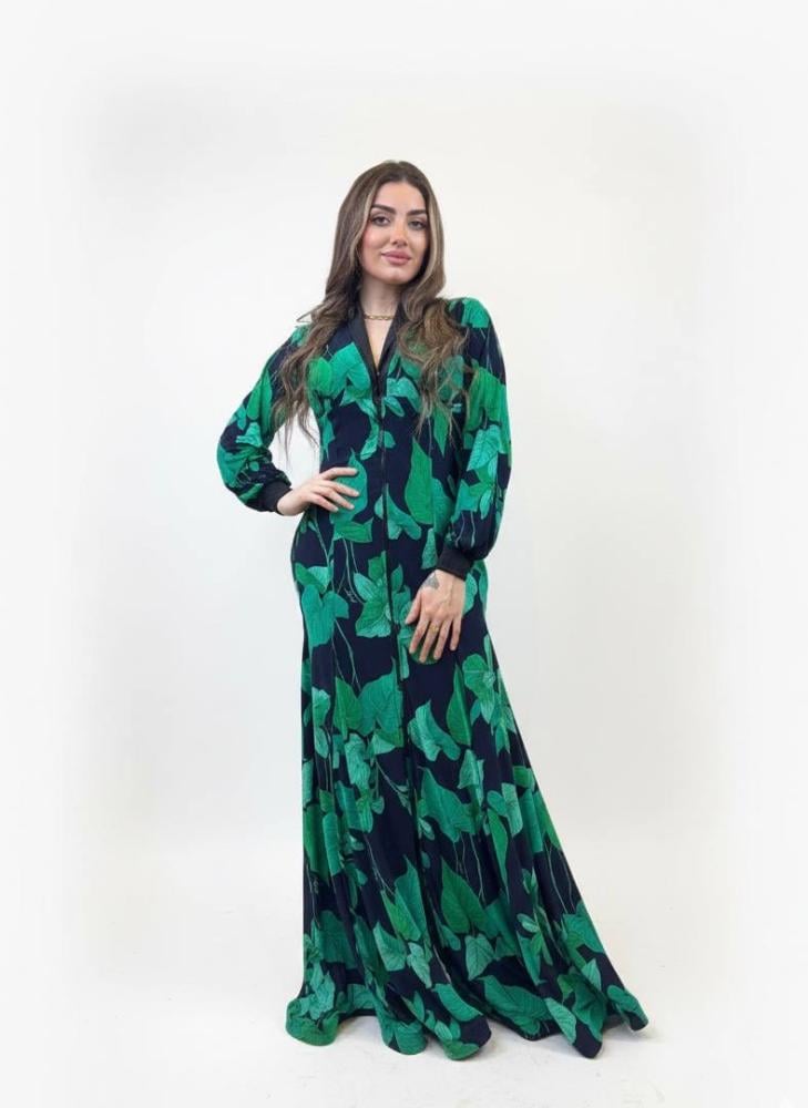 فستان زهره الربيع نسائي كم طويل استرتش