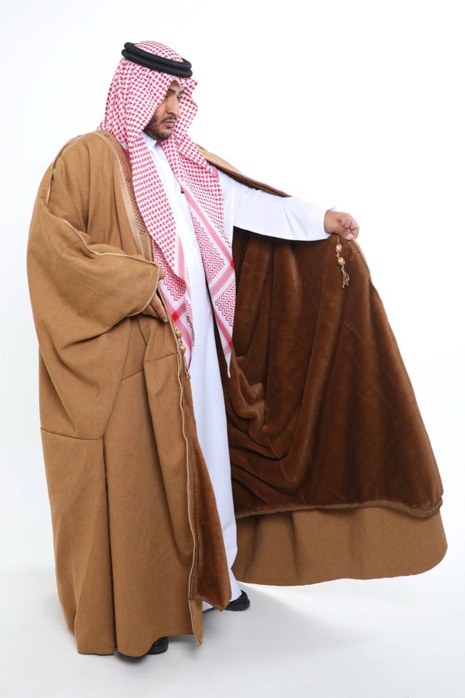 Fur-lined cloak, beige fur, light blonde mesh