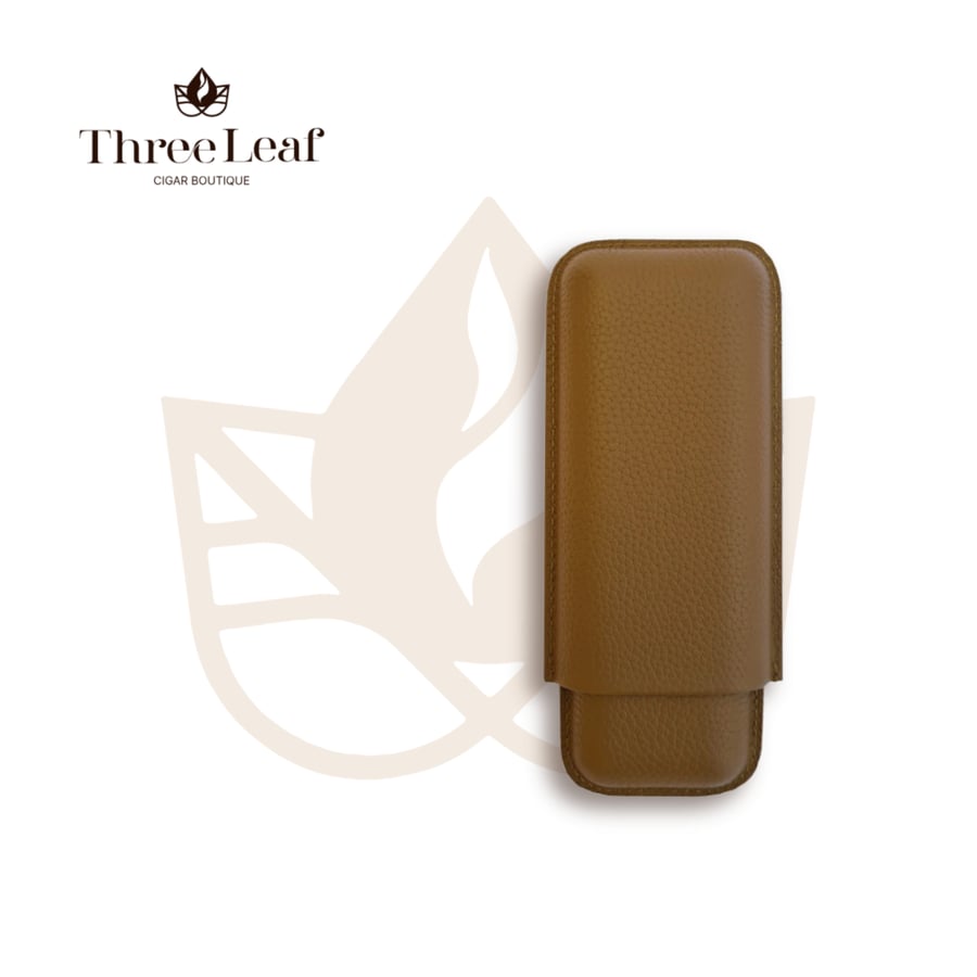 VSB London Two Finger Brown Leather Cigar Case