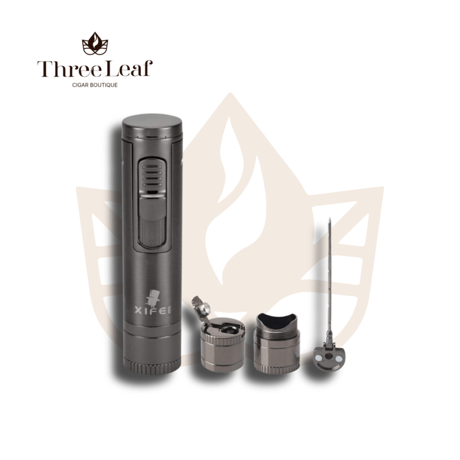XIFEI Cigar Lighter 4in1 Gunmetal / ولاعة سيجار 4 في 1 من شايفي بلون المعدن الرمادي