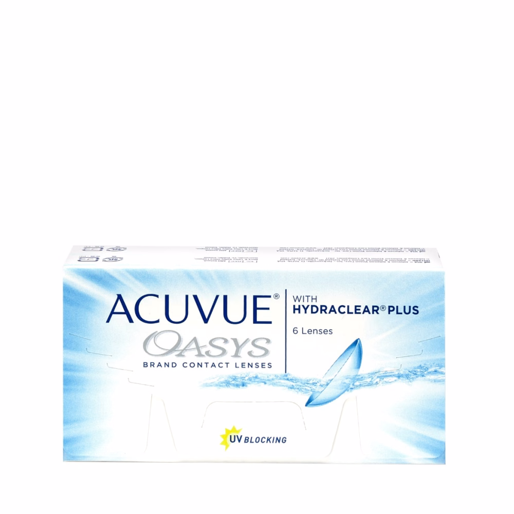 عدسات لاصقه شفافة شهريه أكيوفيو اويسس - 12 عدسه - ACUVUE OASYS 1-DAY LENSES