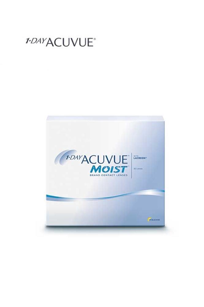 عدسات لاصقه شفافة يومية أكيوفيو مويست 90 عدسه - ACUVUE MOIST 1-DAY LENSES