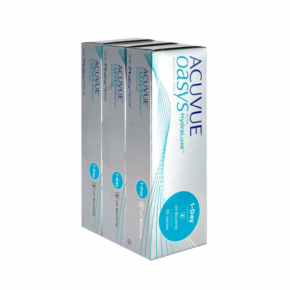 عدسات لاصقه شفافة يومية أكيوفيو أويسس 90 عدسه - ACUVUE® OASYS 1-DAY with HydraLuxe® Technology LENSES