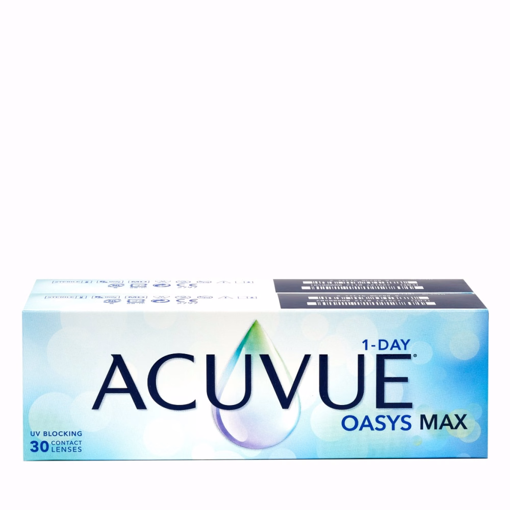 عدسات لاصقه شفافة يومية أكيوفيو اويسس ماكس 60 عدسه - ACUVUE OASYS MAX 1-DAY LENSES