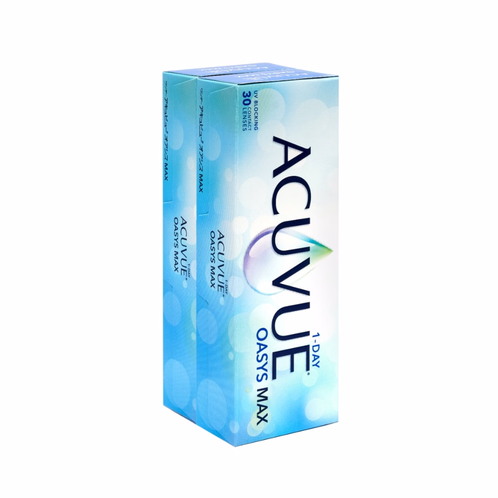 عدسات لاصقه شفافة يومية أكيوفيو اويسس ماكس 60 عدسه - ACUVUE OASYS MAX 1-DAY LENSES