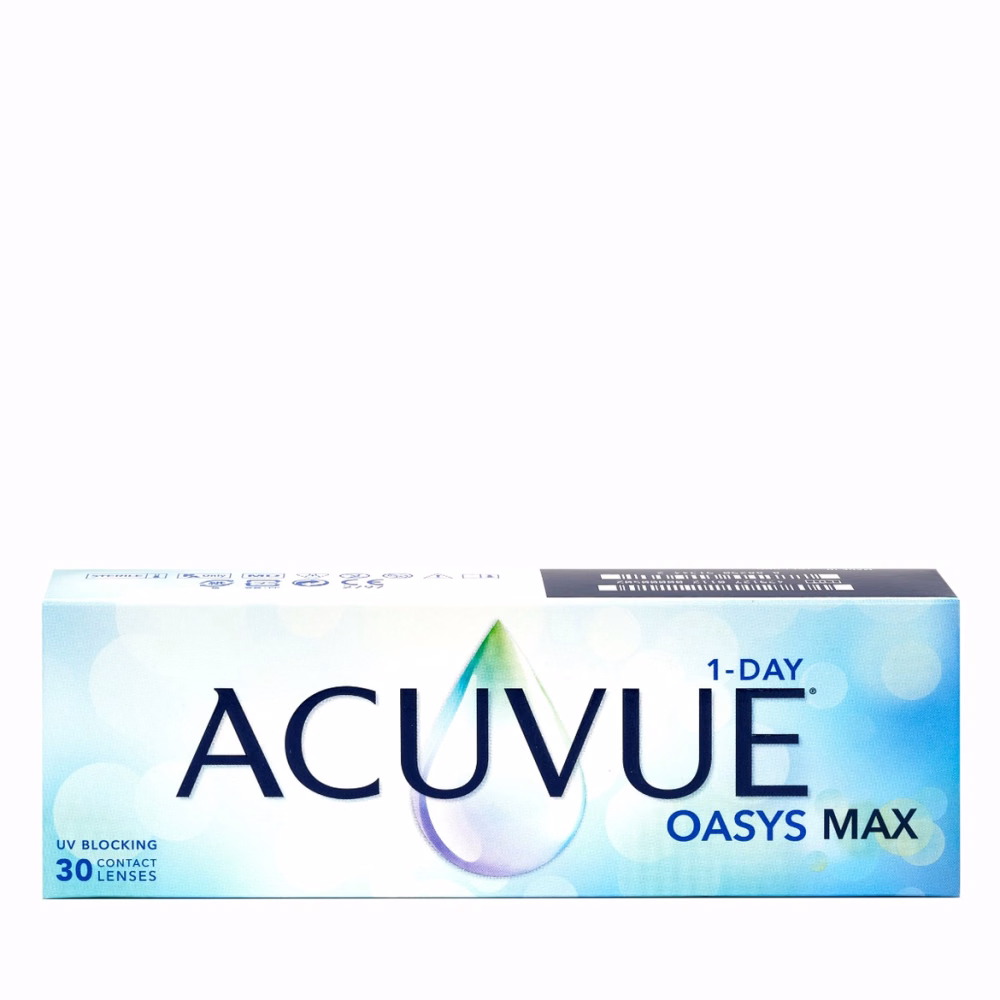 عدسات لاصقه شفافة يومية أكيوفيو اويسس ماكس 30 عدسه - ACUVUE OASYS MAX 1-DAY LENSES