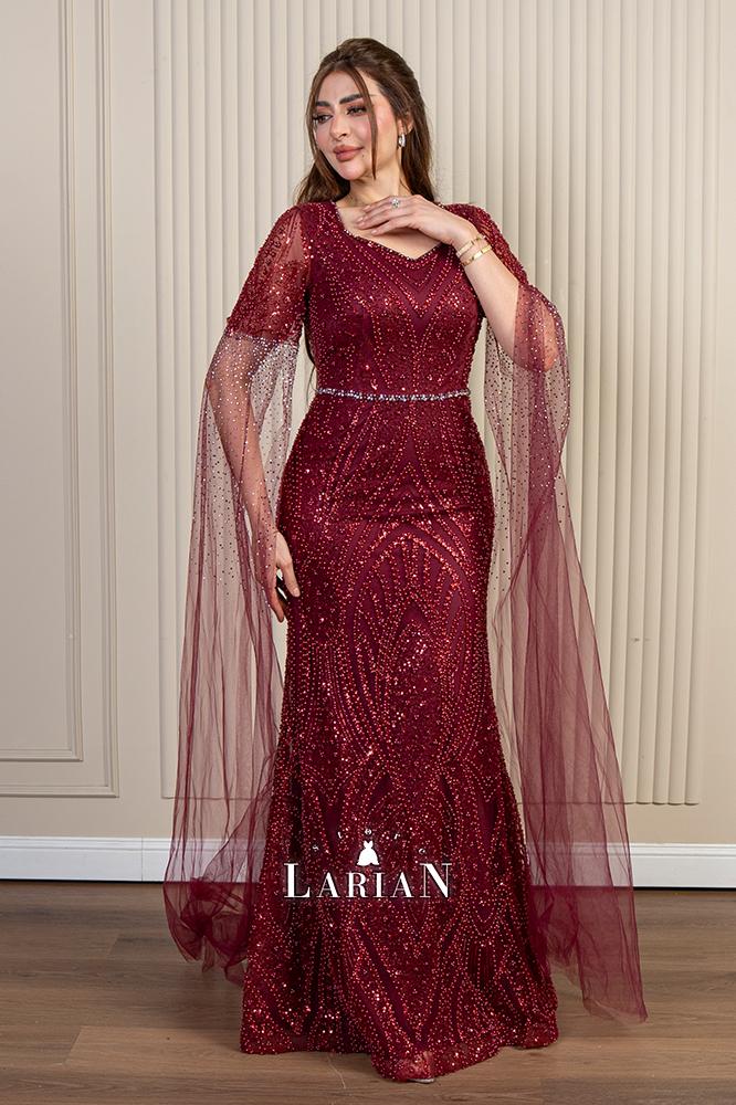 Military dress decorated with rhinestones - Laryan Store