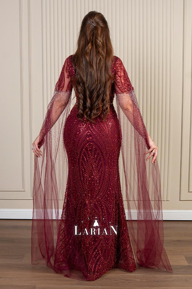 Military dress decorated with rhinestones - Laryan Store