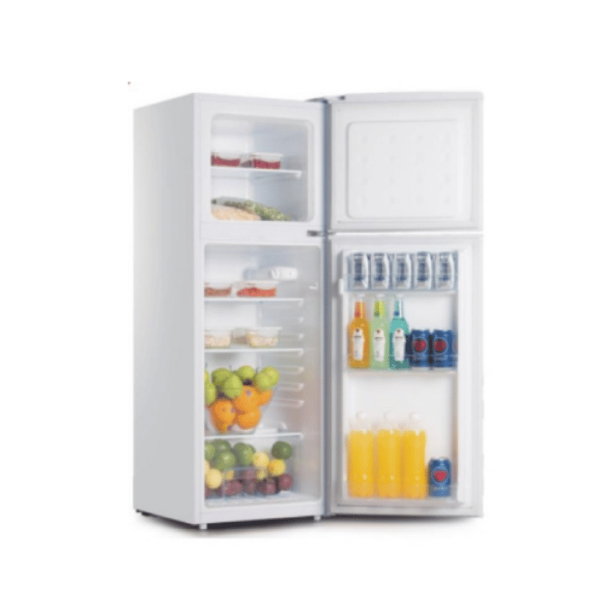 Double door refrigerator Telezon 4.7 feet defrost – white