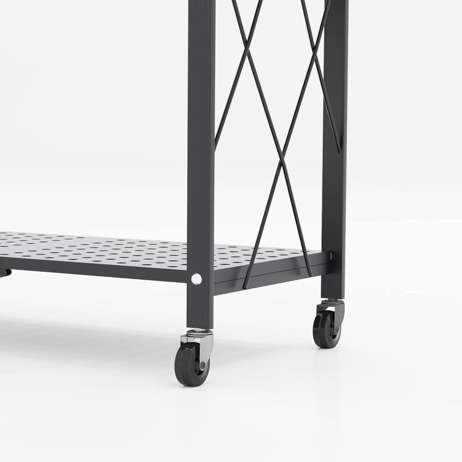 White storage rack with 5 layers, multifunctional and adjustable