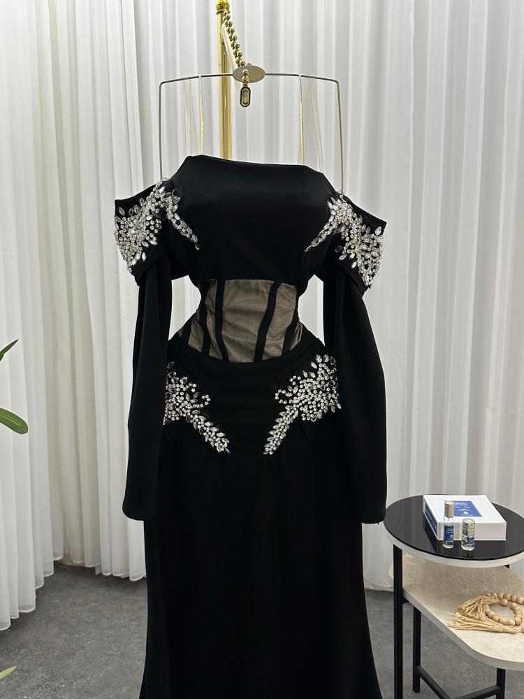 فستان كريب استرتش