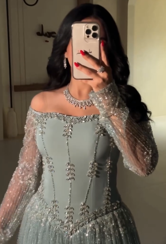 فستان سهره  خرز