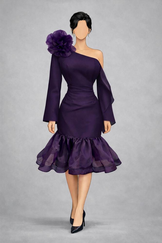 Elegant purple dress