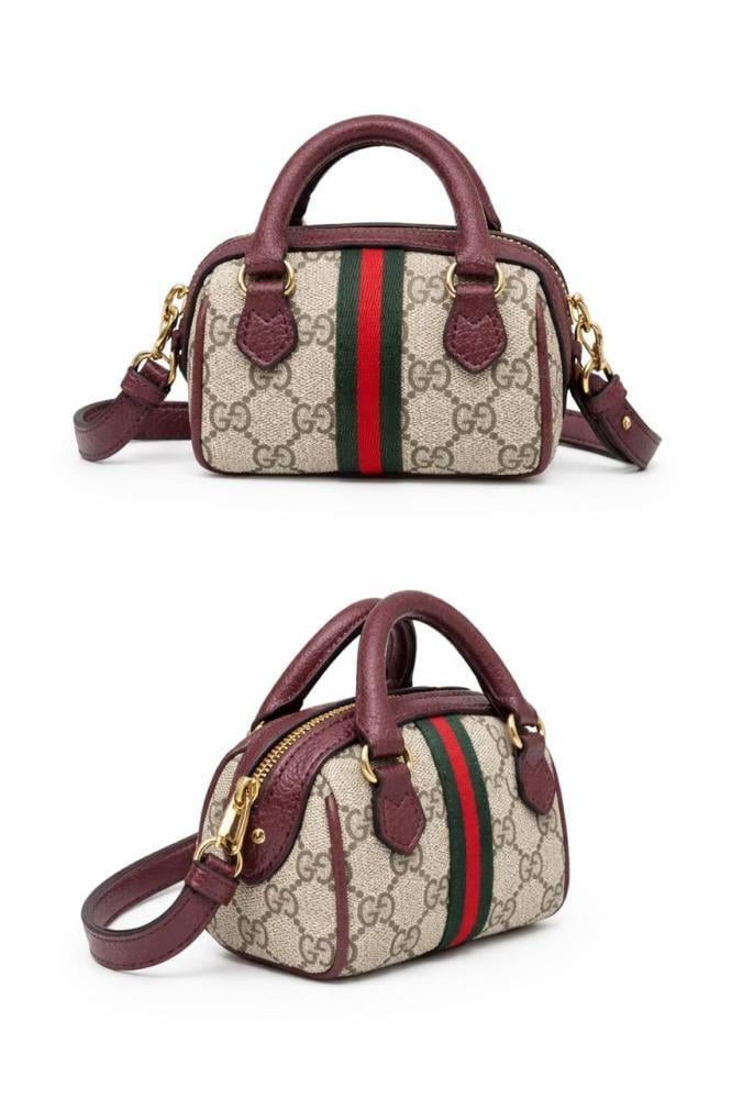 حقيبة ميني نسائية من Gucci بنقشة GG وحزام كتف
