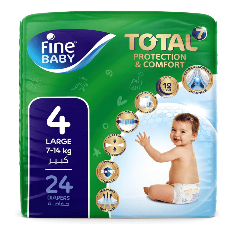 Fine Baby Diaper Economy (4) 24*4Pk