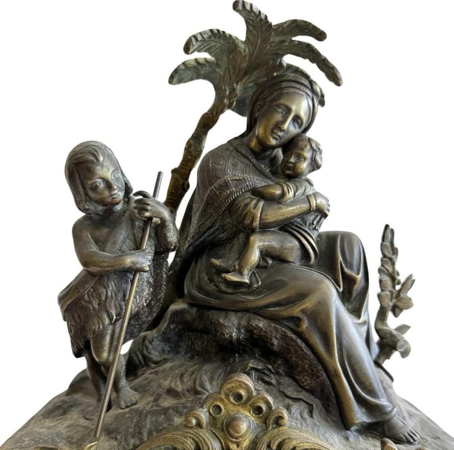 French bronze antique office clock