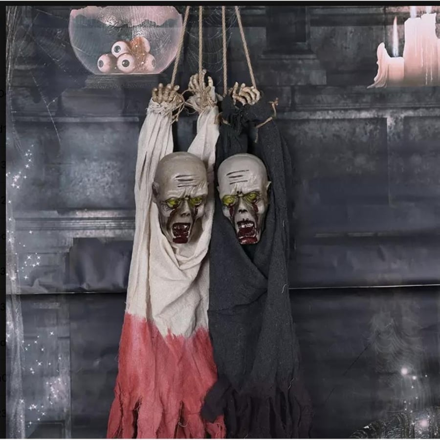 Hanging Decoration Character Head on Rope, 2 Colourways
