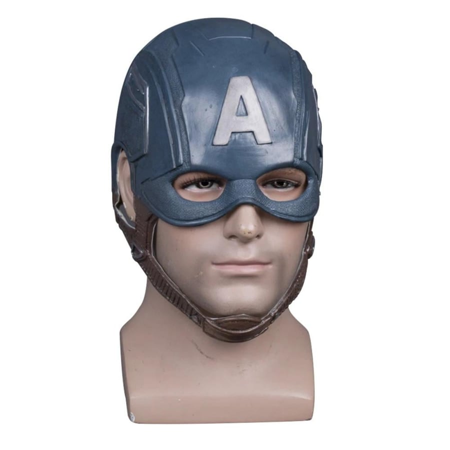 Helmet Mask, Blue Hood with White Star and Side Wings