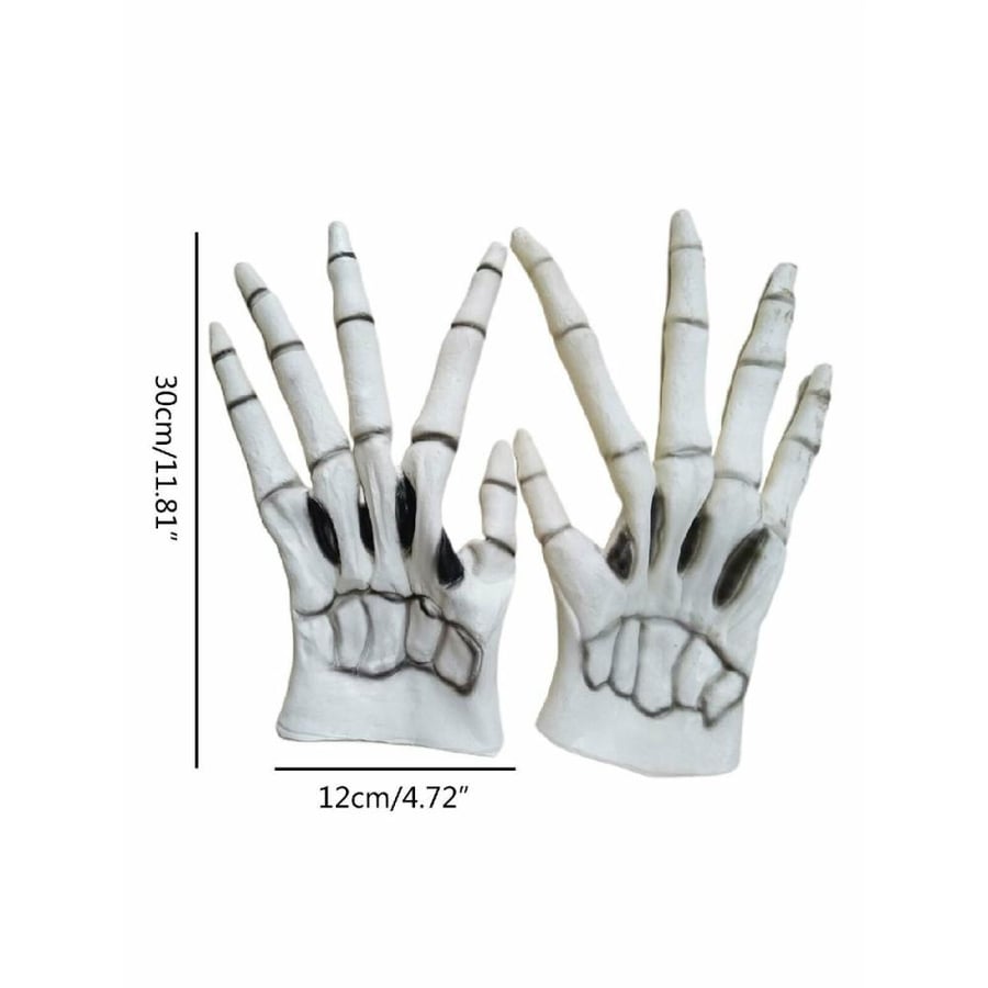 Party Prop Skeleton Hand Gloves, Pair, Fits Most Adults